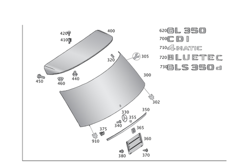 Rear-End Door/Rear-End Window Detachable Parts for 2015 Mercedes-Benz GL350 #0