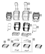 6PW33TX7AH - Interior Trim: Front Seat Back Cover, Left for Mopar Image