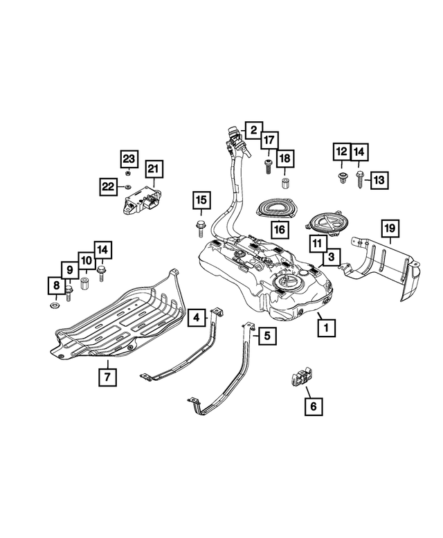 52029674AA - Fuel and Accelerator Pedal: Fuel Line Clip for Mopar Image