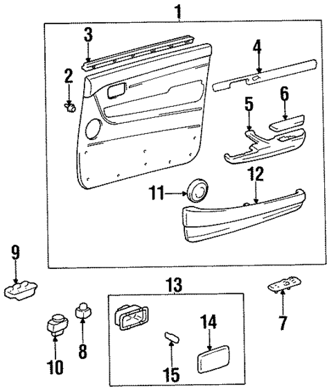 Interior Trim - Front Door for 1997 Lexus LX450 #0