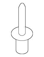 7687948010 - Body: 2001-2009 Toyota - Spoiler Assembly Clip for Toyota: Highlander, Prius Image