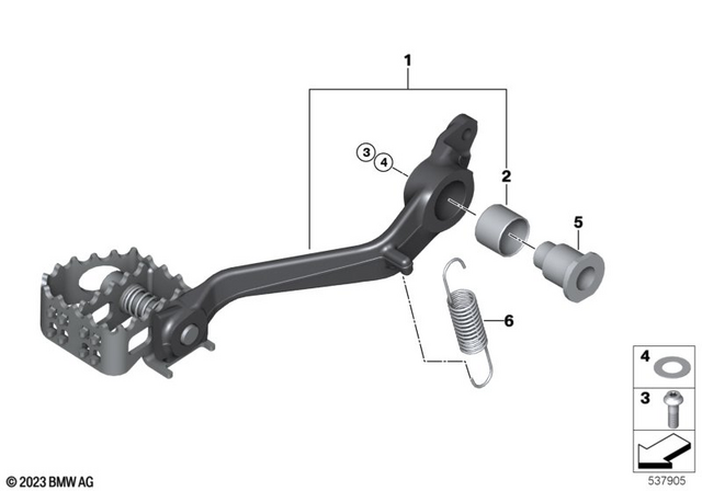 7147108056 - Design: FußBremshebel - Enduro for BMW-Motorrad Image