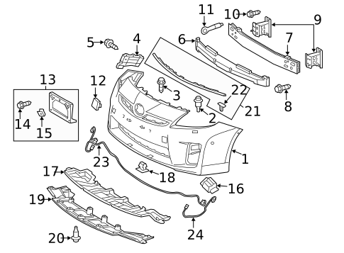 Bumper & Components - Front for 2012 Toyota Prius Plug-In #0