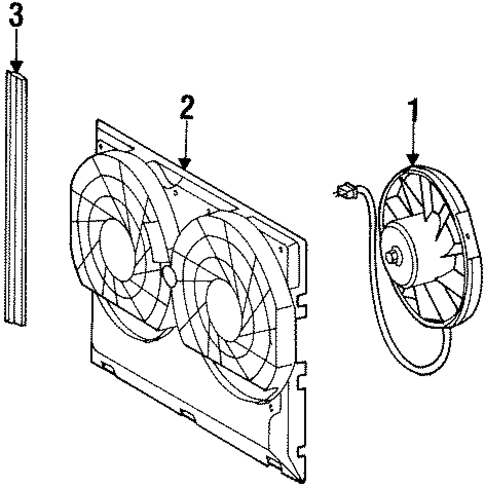 Condenser Fan for 1993 Mercedes-Benz 300 E #0