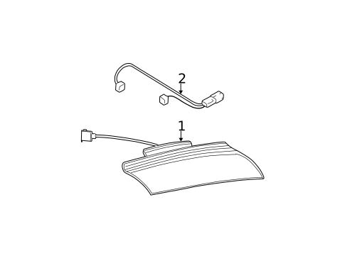 High Mounted Stop Lamp for 2001 Buick LeSabre #0