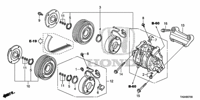 A/C Compressor (L4) for 2012 Honda Accord #0