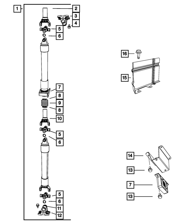 5135579AA - Rear Axle; Corporate 210 MM; Differential and Drive Line: Drive Shaft Flange for Mopar Image