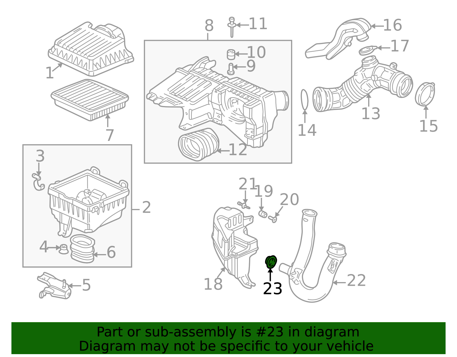 17232-P04-G00 - Engine Air Intake Resonator Seal 1992-2001 Honda ...