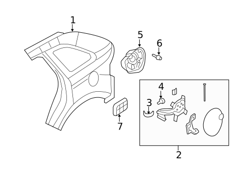 Quarter Panel & Components for 2008 Ford Edge #0
