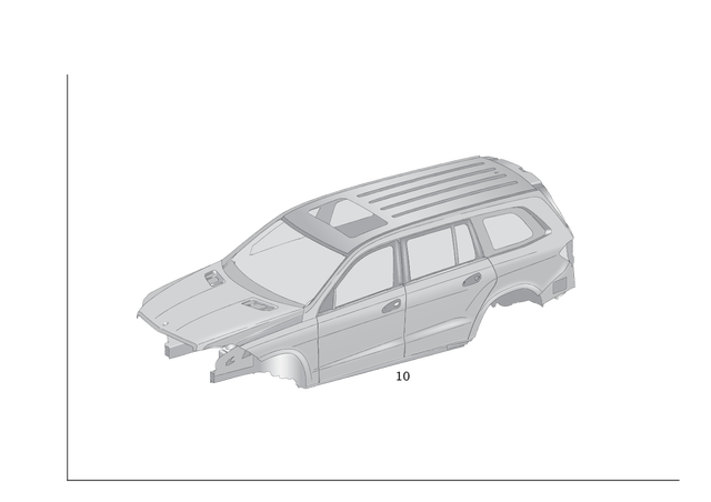 1666000907 - Body-in-White: Body-in-White for Mercedes-Benz: GL350, GL450, GL550, GL63 AMG, GLS350d, GLS450, GLS550, GLS63 AMG Image image