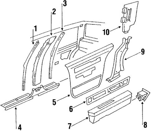 Interior Trim for 1988 Oldsmobile 98 #0