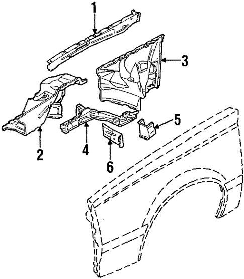 Structural Components & Rails for 1987 Cadillac Cimarron #0