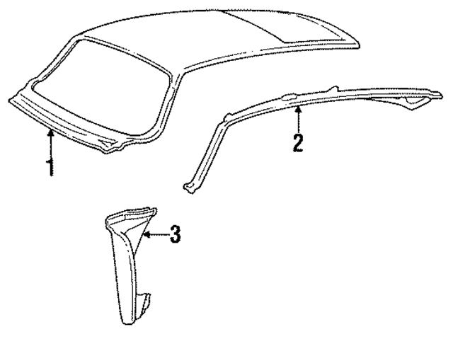 96450308700GRV - Body: Roof Assembly for Porsche Image