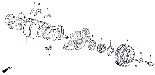 Crankshaft - Pulley for 1989 Acura Integra #0