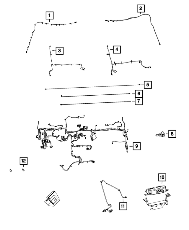 « 68342323AB –  : Panneau D`instruments Cablage pour Mopar Image »