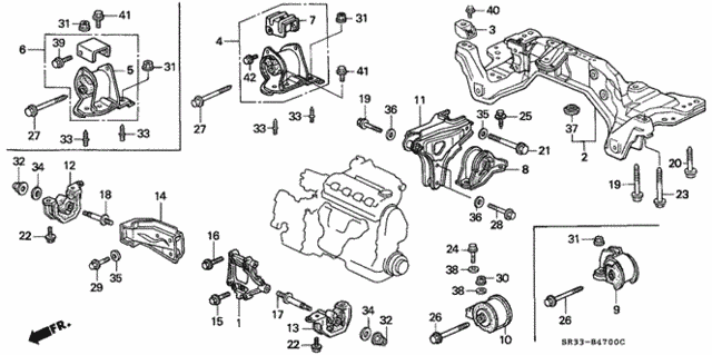 Engine Mount (1) for 1995 Honda Civic #0