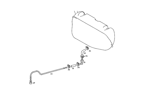 Fuel Tank Ventilation for 1984 Mercedes-Benz 380SE #0