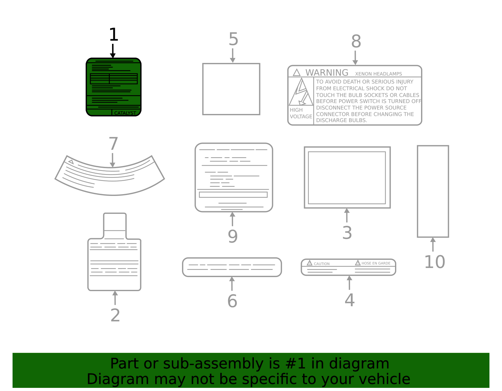 2014 INFINITI QX60 Emission Label 148059NA0A | OEM Parts Online