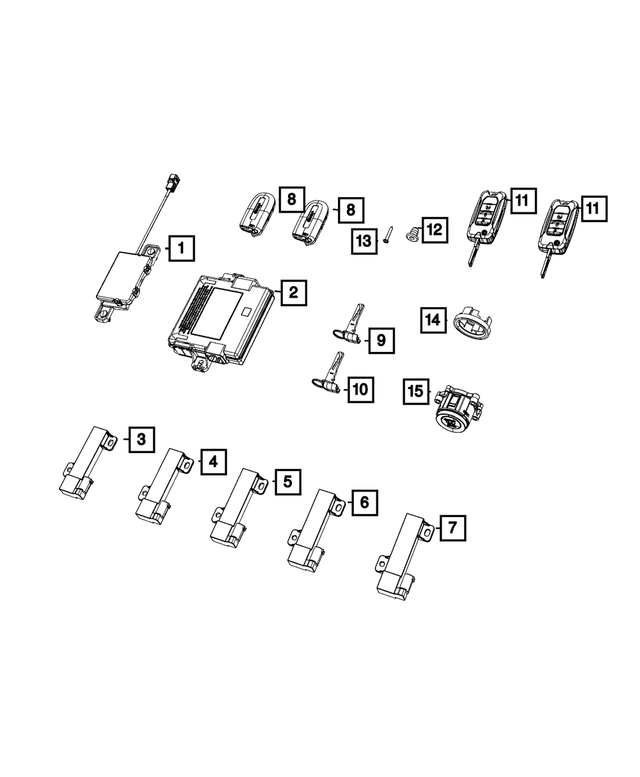 68324053AA - Electrical: Transmitter Key for Mopar Image image