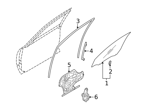 Front Door for 2008 Kia Amanti #0