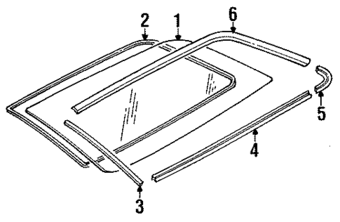 Glass & Hardware for 1994 Mitsubishi Diamante #0