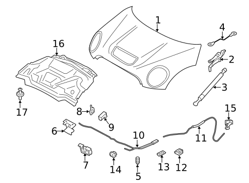 Hood & Components for 2013 Mini Cooper #0