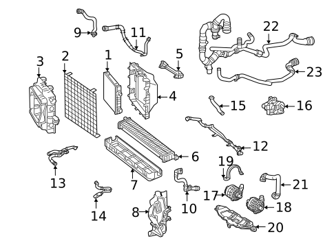Radiator & Components for 2021 Mercedes-Benz AMG GT C #0