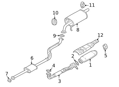 Exhaust Components for 2007 Mitsubishi Lancer #0