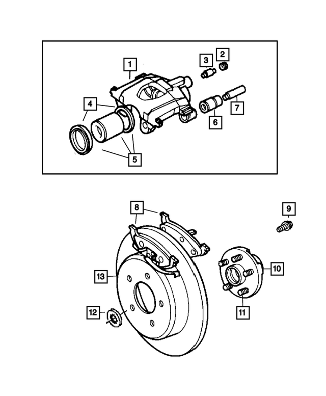 R5019808AA - Service Brakes: Disc Brake Caliper for Mopar Image