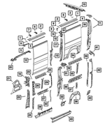 68118827AA - Body Sheet Metal Except Doors: Roof Rail Reinforcement for Mopar Image