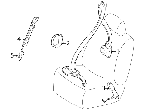Seat Belt for 2006 Lexus LS430 #1