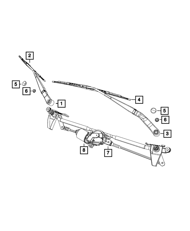 68003729AA - Electrical: Windshield Wiper Motor for Mopar Image