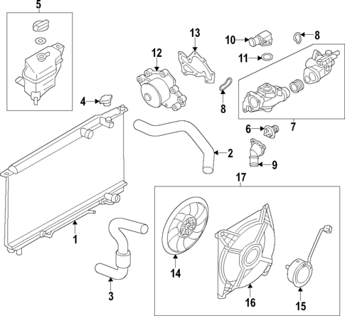Cooling System for 2017 Hyundai Santa Fe #0