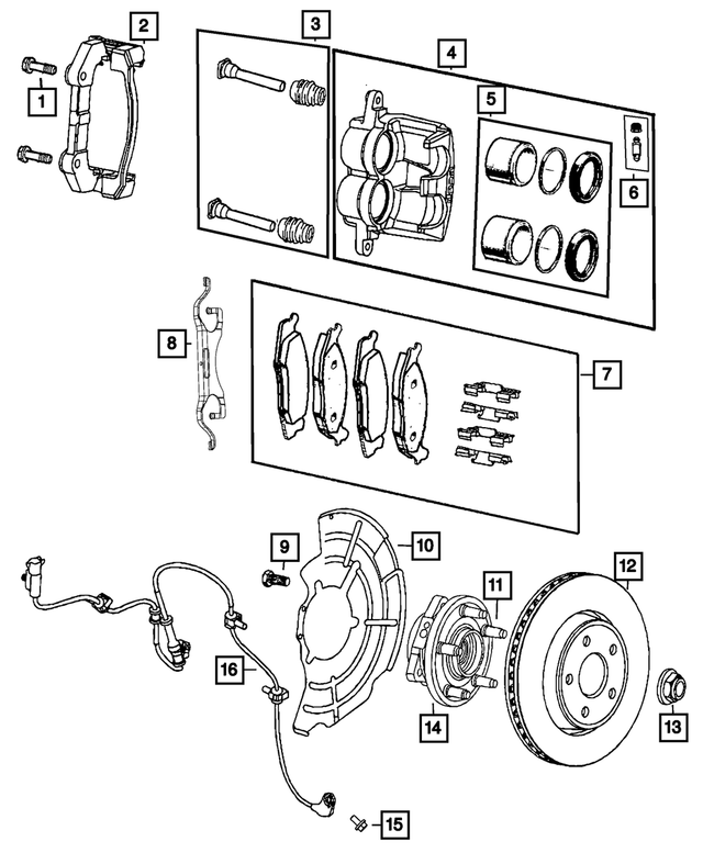 68138844AA - Brakes: Disc Brake Caliper Adapter for Mopar Image