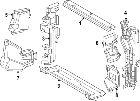 Components On Radiator Support for 2025 Lexus RX350h #1