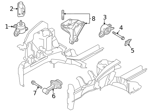 Engine & Trans Mounting for 2016 Kia Forte5 #0