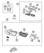 5PH04BD1AA - Interior Trim: Spare Tire Winch Cover for Mopar Image
