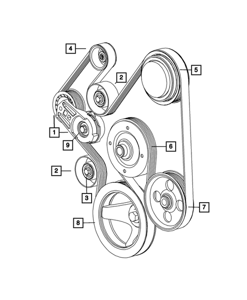 Pulleys and Related Parts for 2008 Dodge Durango #0