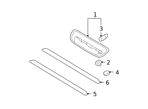 High Mounted Stop Lamp for 2009 Hyundai Santa Fe #0