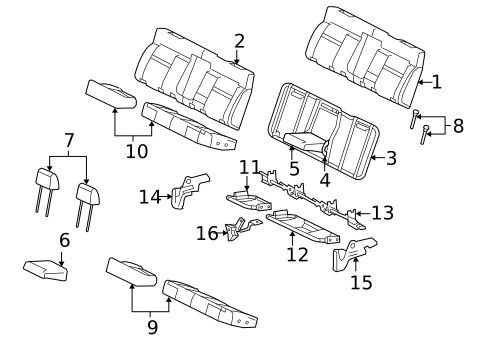 Rear Seat Components for 2008 Ford F-150 #2