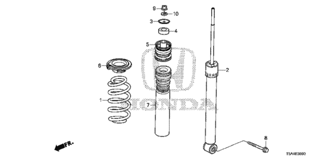 Rear Shock Absorber (KA) (KC) for 2015 Honda Fit #0
