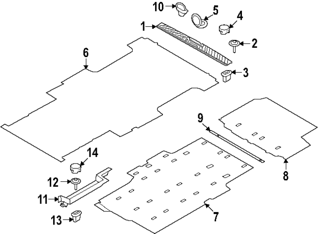 LK4Z6113046AF - : Mat - Floor for Ford: Transit-150, Transit-250, Transit-350, Transit-350 HD Image
