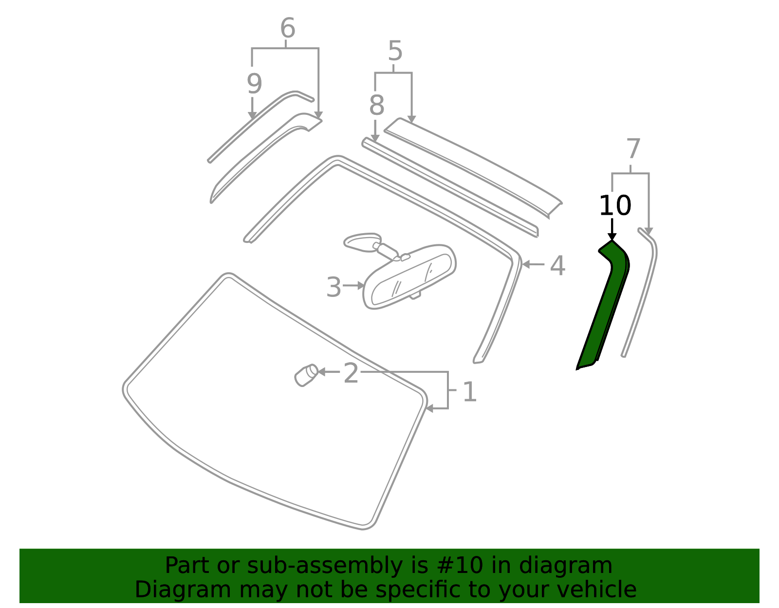 NE51-51-T18B - Windshield Molding 2006-2008 Mazda MX-5 Miata