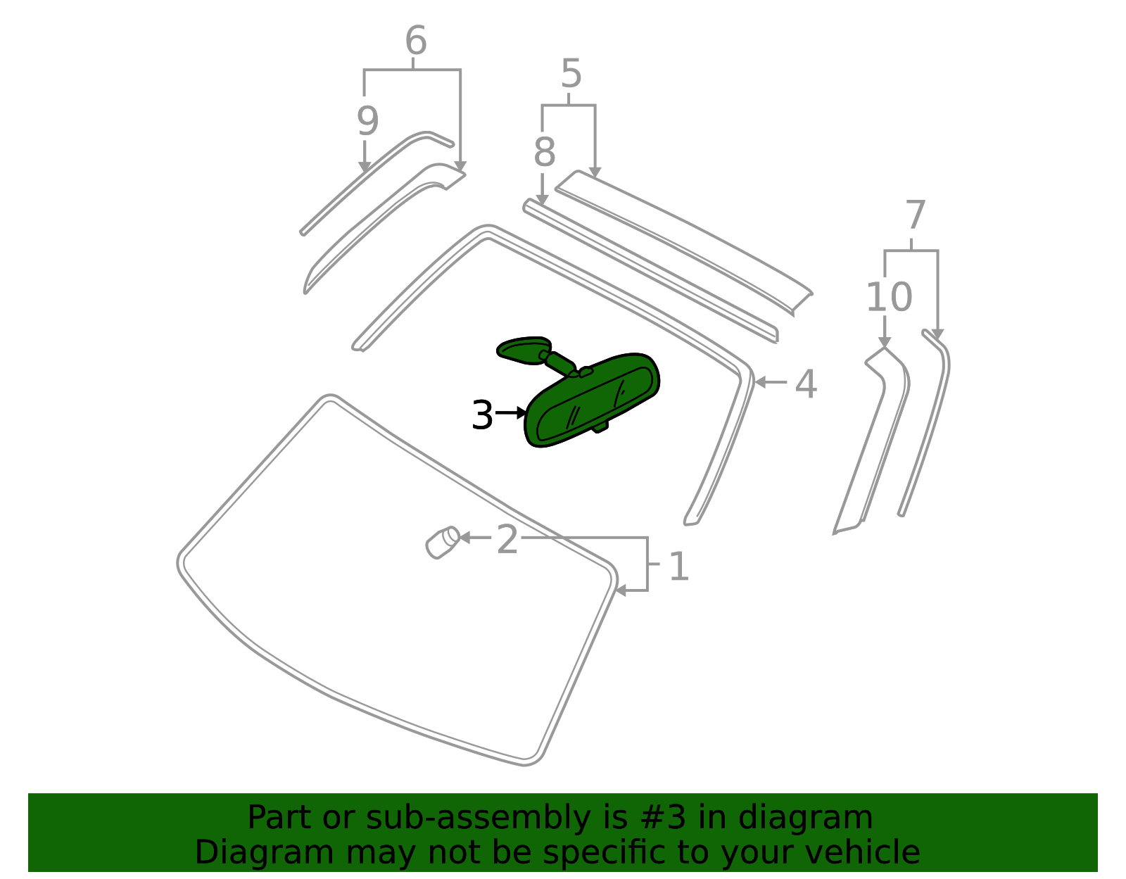 B37F-69-220C - Mirror Inside - 2007-2015 Mazda | Mazda Parts Factor