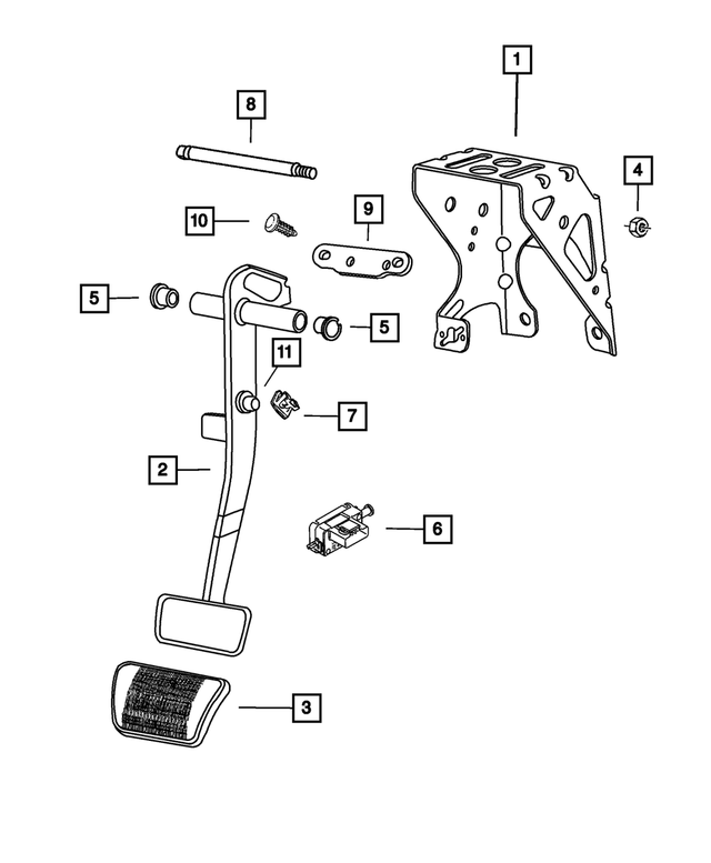 4509770 - Service Brakes: Brake Pedal for Mopar Image