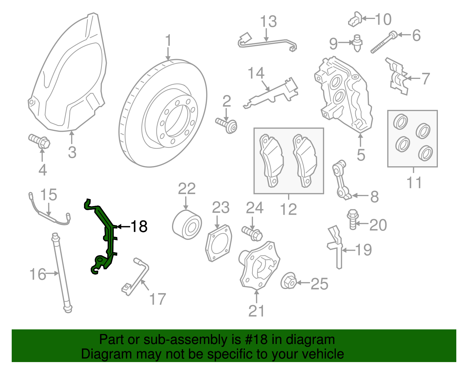 Brake Line Support - Porsche (9P1-611-846)
