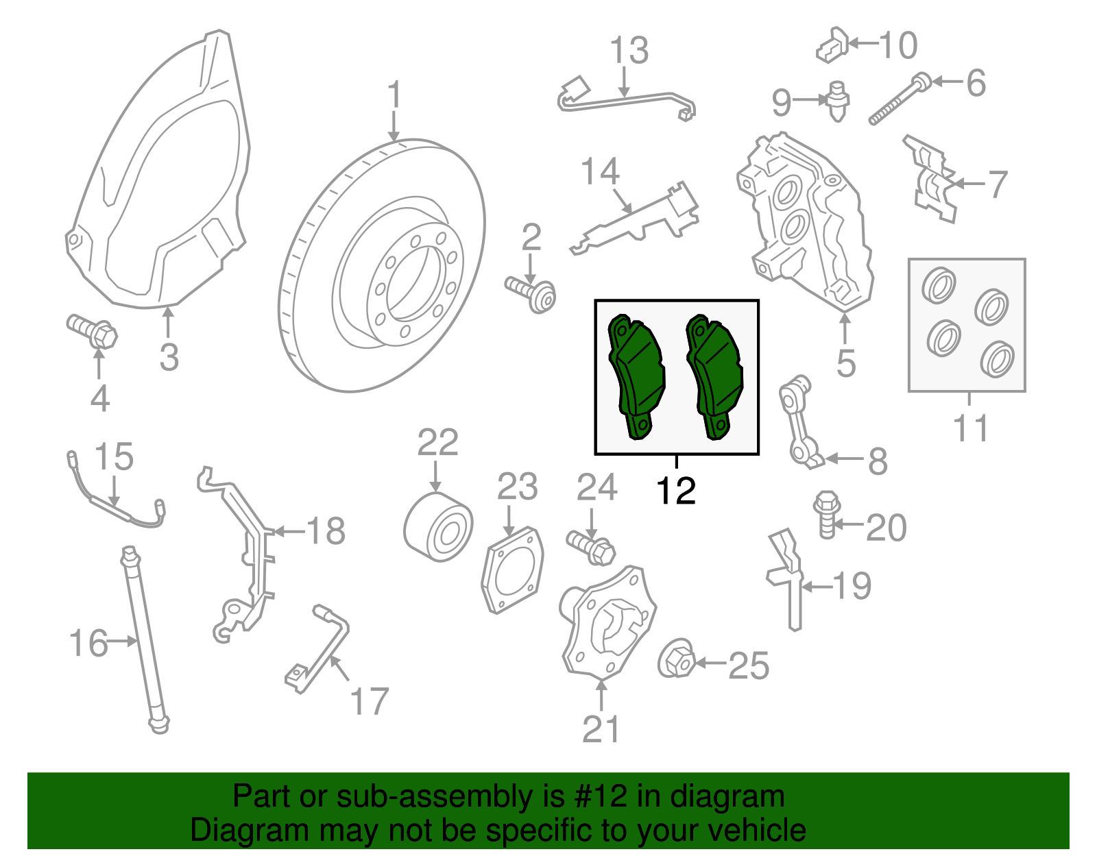 1 Set Of Brake Pads (982-698-151-C)