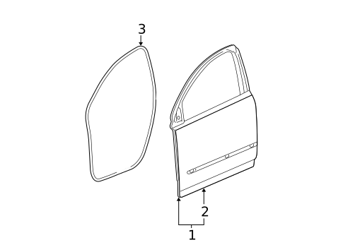 Door & Components for 2011 GMC Acadia #1