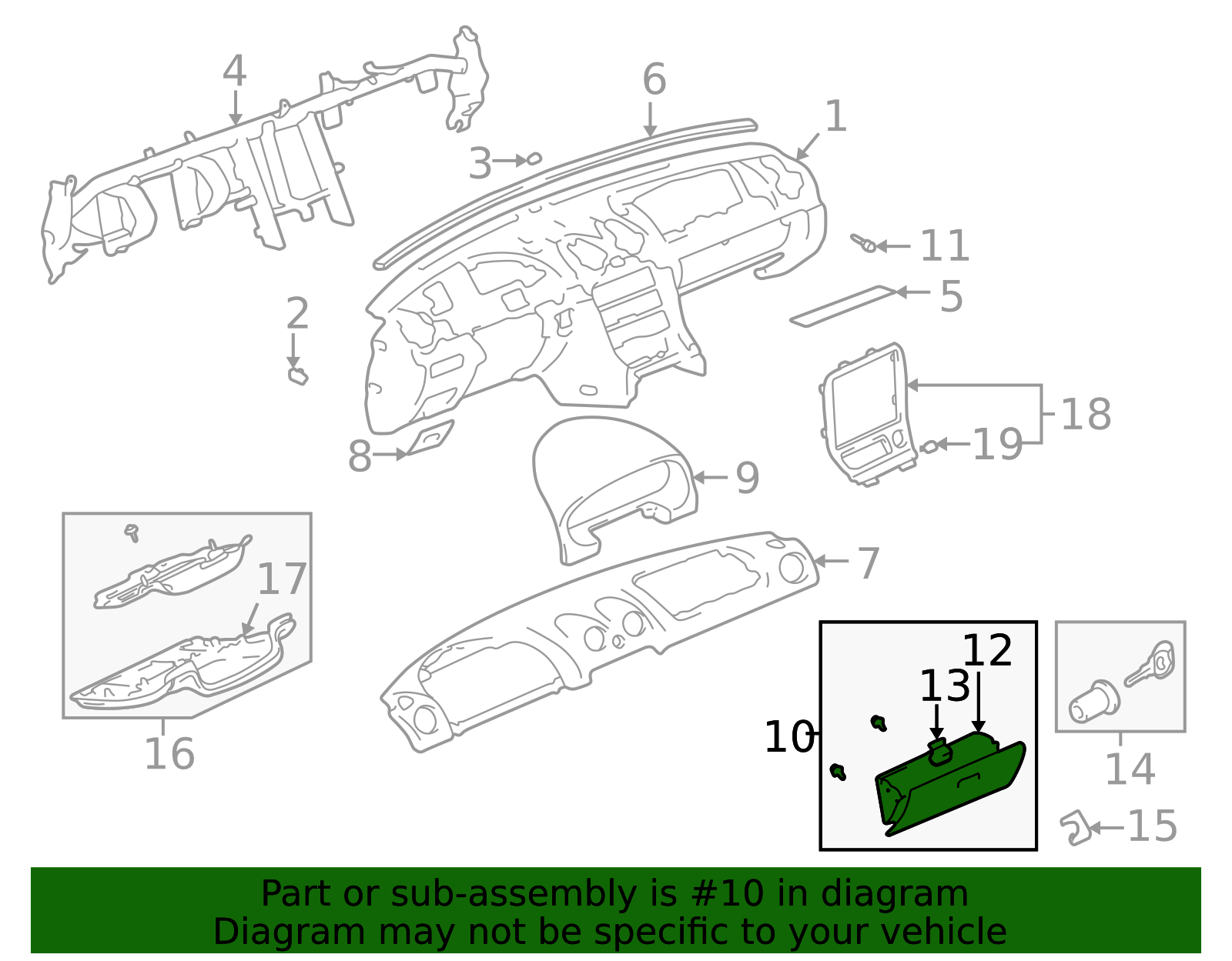 NC10-64-030H-21 - Glove Box Assembly - 1999-2003 Mazda Miata
