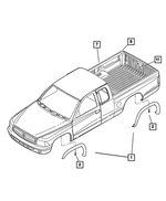 82204931 - Mopar Accessories - Component Parts: Wheel Lip Opening Molding Kit for Dodge: Ram 1500, Ram 2500, Ram 3500 Image